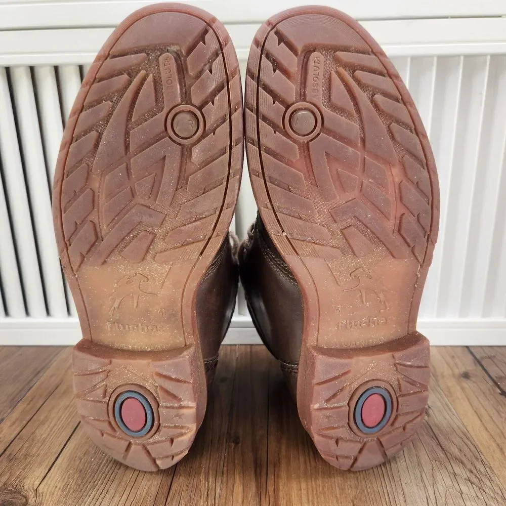 Fluchos Ankle Chukka Boots Men Sz 8 EU 41 Brown Distressed Leather Hipster Spain